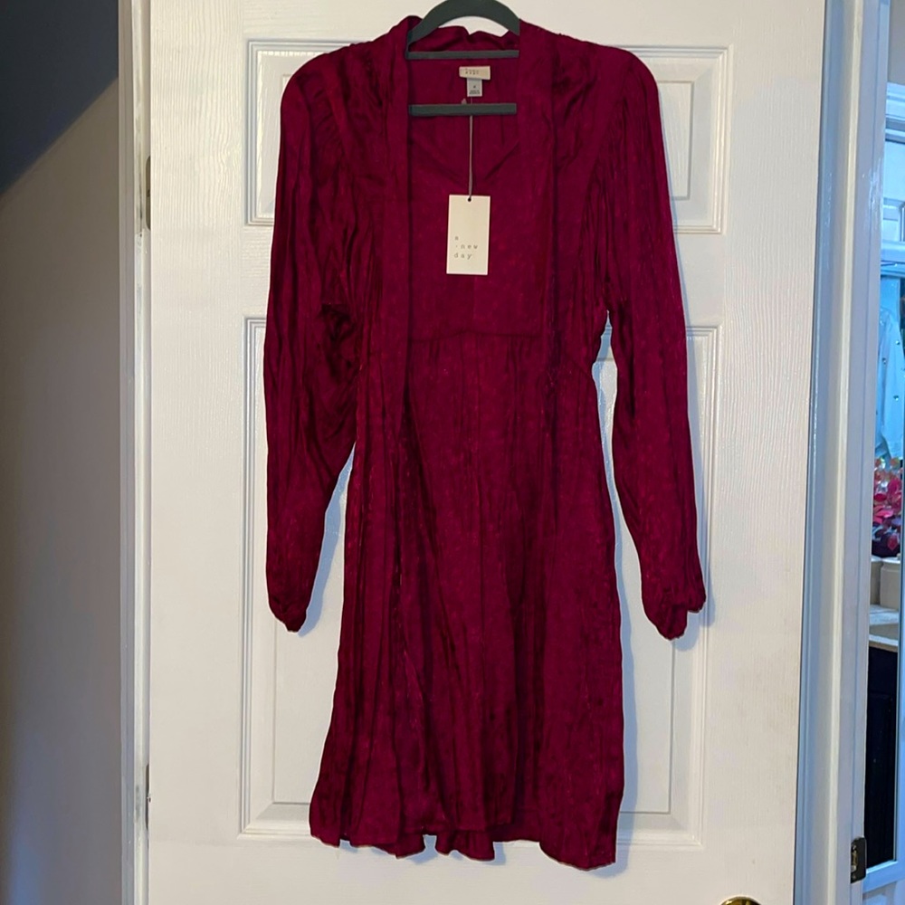 NWT A. New Day Target | Long sleeve Pussybow Dress | Size Small